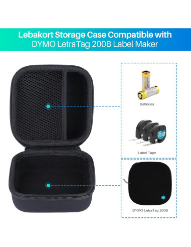 Funda de Almacenamiento Lebakort para Etiquetadora DYMO LetraTag 200B