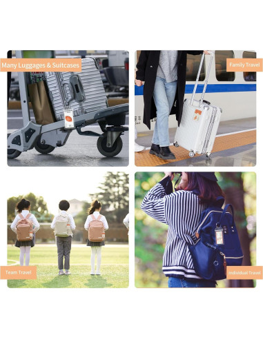 8 Soportes de Etiquetas de Equipaje RUGLAMZHIP Transparentes