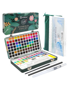 Juego de Pintura Acuarela Artecho 128 Colores con Accesorios