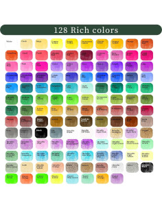 Juego de Pintura Acuarela Artecho 128 Colores con Accesorios 2