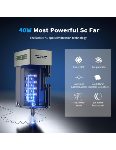 Grabador Láser Creality Falcon2 40W Alta Precisión 10.89kg 2