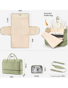 Bolsa de Viaje Convertible LOVEVOOK 2 en 1 con Compartimento para Zapatos 2