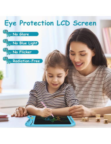 Tableta de Escritura LCD Fullware 10" Dinosaurio Azul