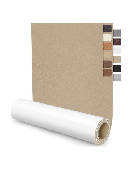 Cinta de Reparación de Cuero Autoadhesiva Cahomo 40x150 cm Beige