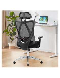 Silla Ergonómica Sweetcrispy con Respaldo Alto y Reposacabezas