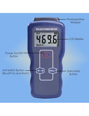 Medidor de Energía Solar Digital DANOPLUS con Alta Precisión
