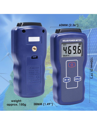 Medidor de Energía Solar Digital DANOPLUS con Alta Precisión