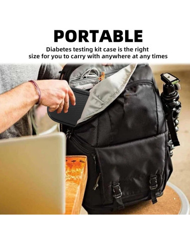 Organizador de Suministros Diabéticos JDVBDNK - Estuche de Viaje