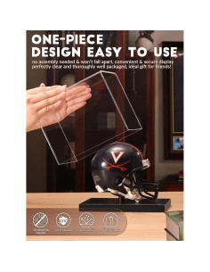 Caja de Exhibición JupDec para Mini Casco Acrílico y Madera 2