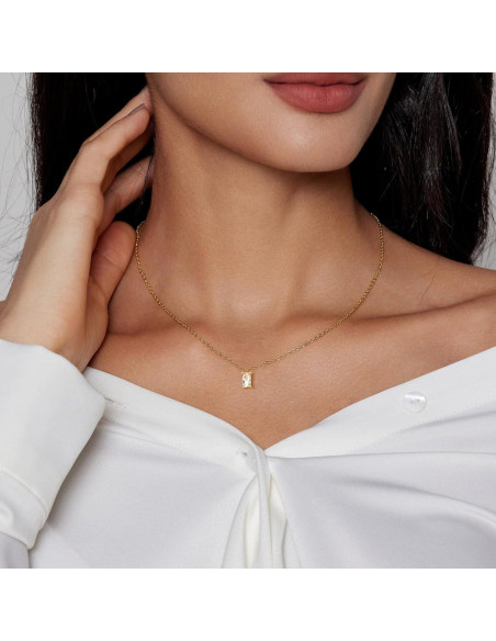 Collar Choker de Oro 18k con Diamante para Mujeres 41.91cm