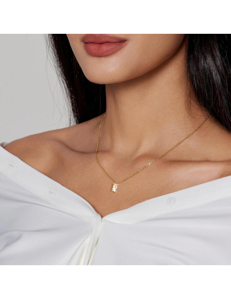 Collar Choker de Oro 18k con Diamante para Mujeres 41.91cm