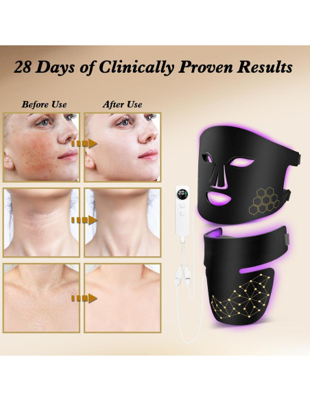 Máscara de Terapia de Luz Roja YOEYOU para Cara y Cuello Máscara de Terapia de Luz Roja YOEYOU para Cara y Cuello