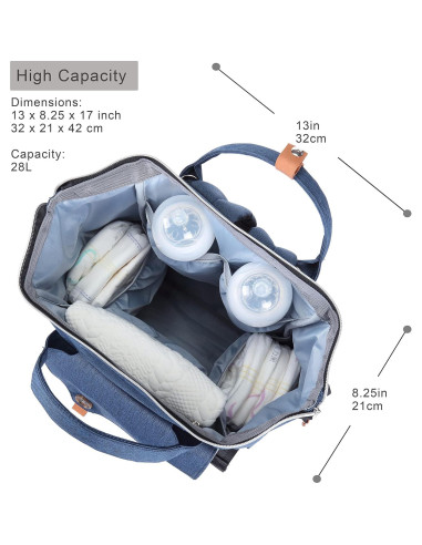 Mochila de Pañales NeoTech Care Azul 28L con Cambiador