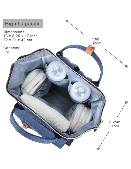 Mochila de Pañales NeoTech Care Azul 28L con Cambiador