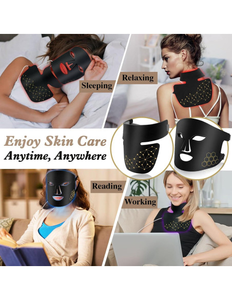 Máscara de Terapia de Luz Roja YOEYOU para Cara y Cuello Máscara de Terapia de Luz Roja YOEYOU para Cara y Cuello
