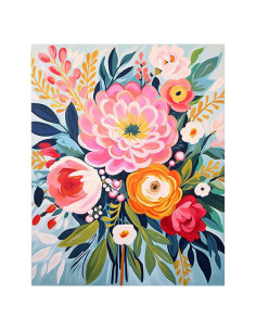 Kit de Pintura por Números YarnMate Flores 40x50 cm