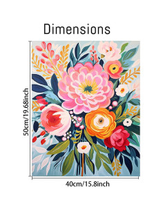 Kit de Pintura por Números YarnMate Flores 40x50 cm 2