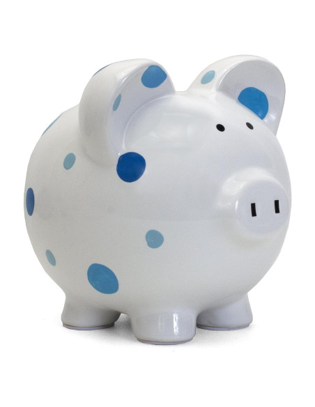 Hucha de Cerámica Lunares Azul Child to Cherish 20.32x17.78cm