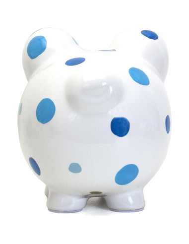 Hucha de Cerámica Lunares Azul Child to Cherish 20.32x17.78cm