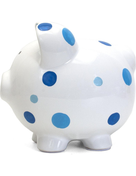 Hucha de Cerámica Lunares Azul Child to Cherish 20.32x17.78cm