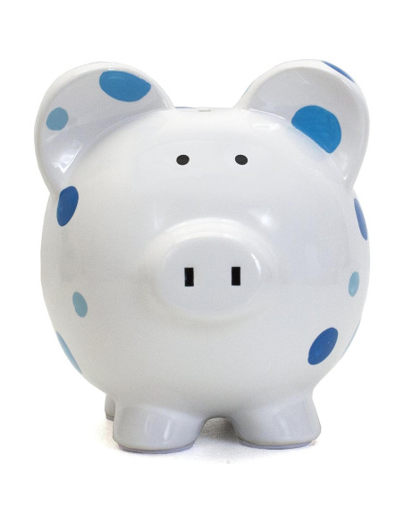 Hucha de Cerámica Lunares Azul Child to Cherish 20.32x17.78cm