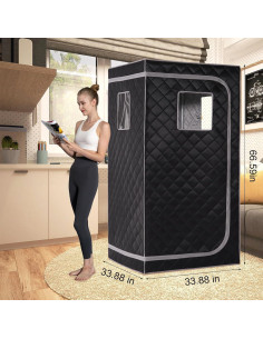 Sauna Infrarroja Portátil Hoolife para 1 Persona 86x169cm 2