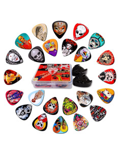 Paquete de 24 Púas de Guitarra Celuloide Variadas 0.46-1.2mm