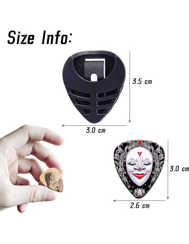 Paquete de 24 Púas de Guitarra Celuloide Variadas 0.46-1.2mm