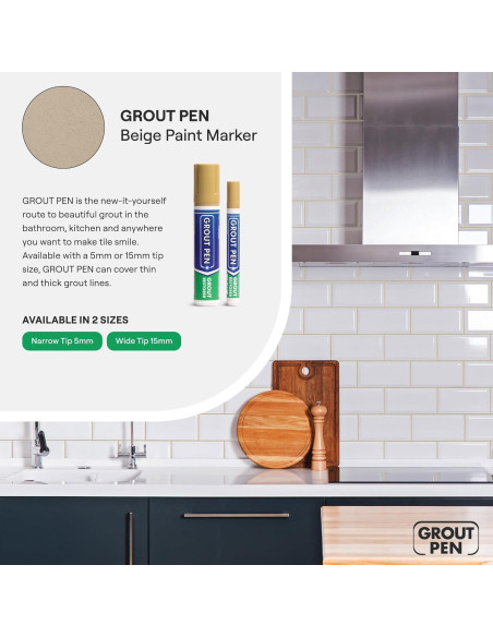 Marcador de Juntas Beige Rainbow Chalk 5mm - Paquete de 3