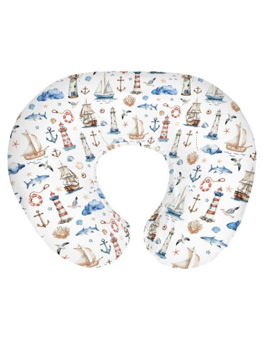 Funda de Almohada de Lactancia Nautical ZoUbqchY 55.88x45.72 cm