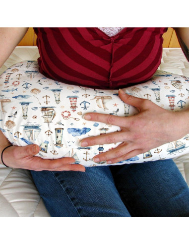 Funda de Almohada de Lactancia Nautical ZoUbqchY 55.88x45.72 cm