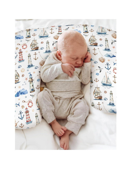 Funda de Almohada de Lactancia Nautical ZoUbqchY 55.88x45.72 cm
