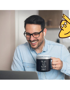 Taza Divertida KLUBI para Papá 14oz Negra - Regalo Navidad 2