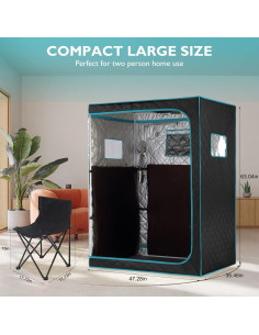Sauna Portátil Smartmak HL-Infrared2 para 2 Personas 2