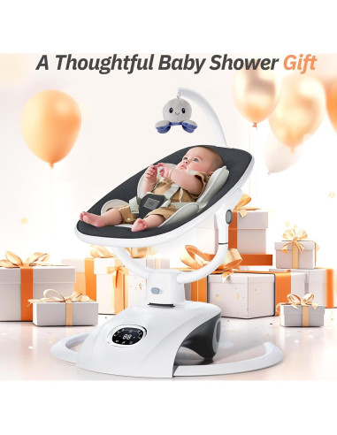 Columpio Eléctrico para Bebés VaVaSoo BY058 6 Movimientos 5 Velocidades