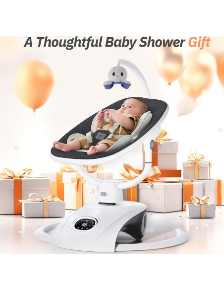 Columpio Eléctrico para Bebés VaVaSoo BY058 6 Movimientos 5 Velocidades