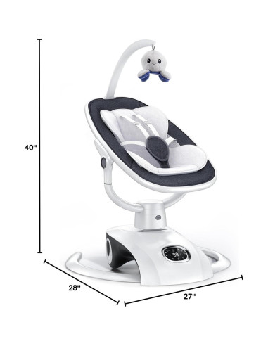 Columpio Eléctrico para Bebés VaVaSoo BY058 6 Movimientos 5 Velocidades