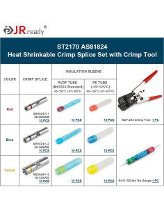 Kit de Crimpado JRready ACT-232 con Conectores Termocontraíbles 2