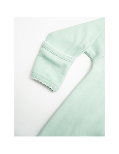 Bata Convertidora Bebé 100% Algodón Pima Recién Nacido Verde