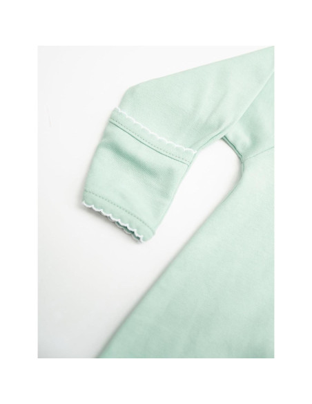 Bata Convertidora Bebé 100% Algodón Pima Recién Nacido Verde