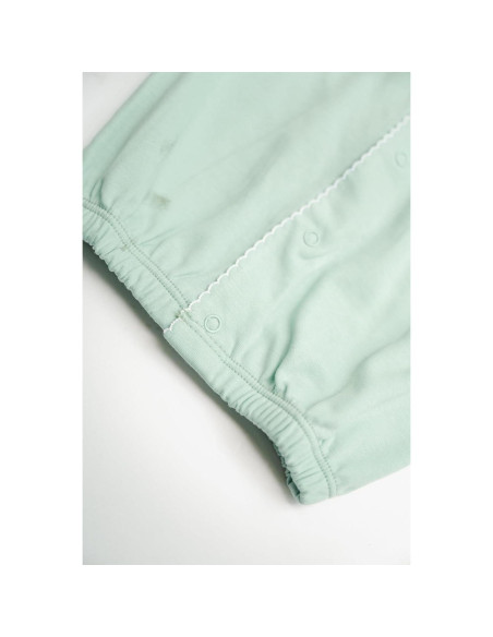 Bata Convertidora Bebé 100% Algodón Pima Recién Nacido Verde