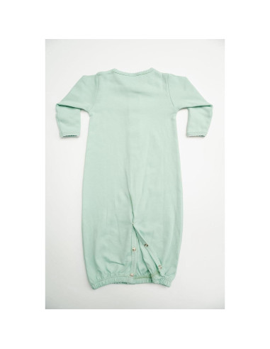 Bata Convertidora Bebé 100% Algodón Pima Recién Nacido Verde