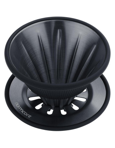 Goteador de Café Normcore 2-en-1 Acero Inoxidable Negro 1-2 Tazas