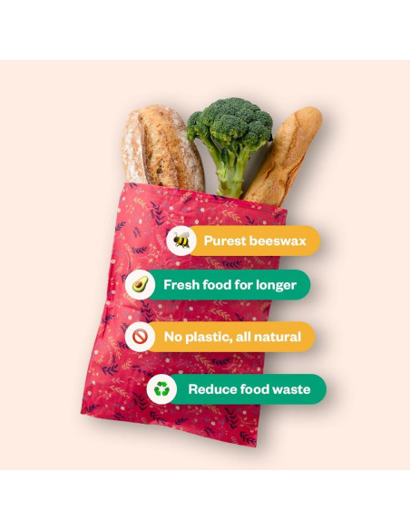 Envoltura de Alimentos de Cera de Abeja Peelo 24.5x20 cm Abstracto