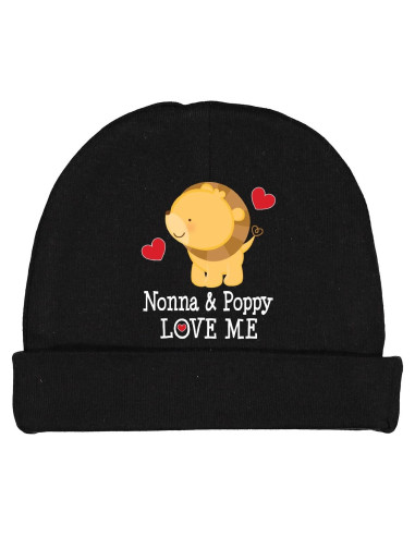 Gorro de Bebé León Nonna y Poppy 100% Algodón Negro