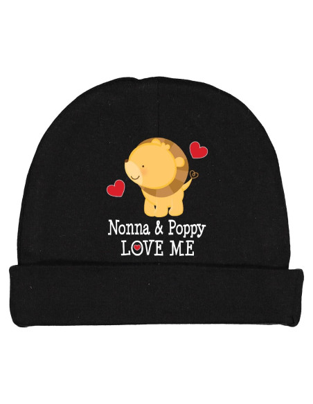 Gorro de Bebé León Nonna y Poppy 100% Algodón Negro