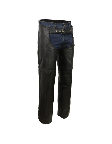 Chaps de Motocicleta de Cuero Event Biker EL1117 - Talla 8X
