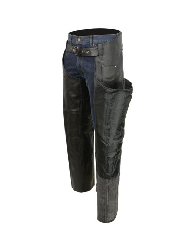 Chaps de Motocicleta de Cuero Event Biker EL1117 - Talla 8X