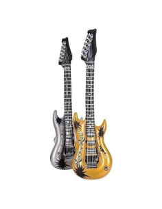 Inflables de Guitarra Gigante Toyco 101.6 cm 2 pcs Dorada Plateada