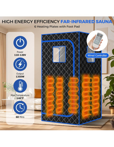 Sauna Infrarroja Portátil Hoolife SMT-016 para 1 Persona